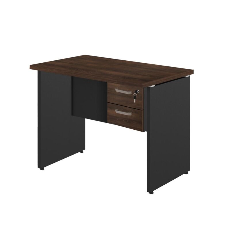 Mesa Escritório 1,20×0,60m – C/ 02 Gavetas MARSALA / PRETO – 23471 FORTALEZA MÓVEIS 2