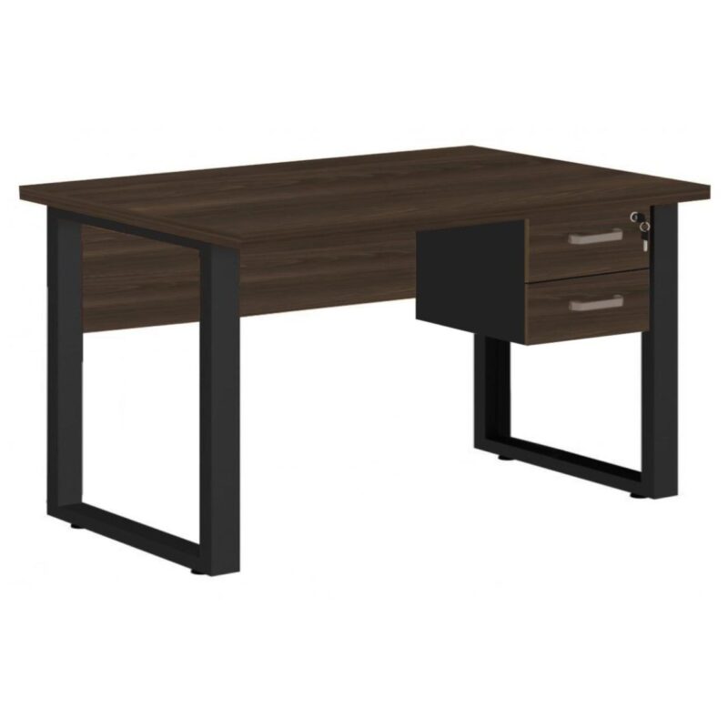 Mesa Escritório PÉ QUADRO 1,70×0,70m – C/ Gavetas – MARSALA/PRETO – 25475 FORTALEZA MÓVEIS 2