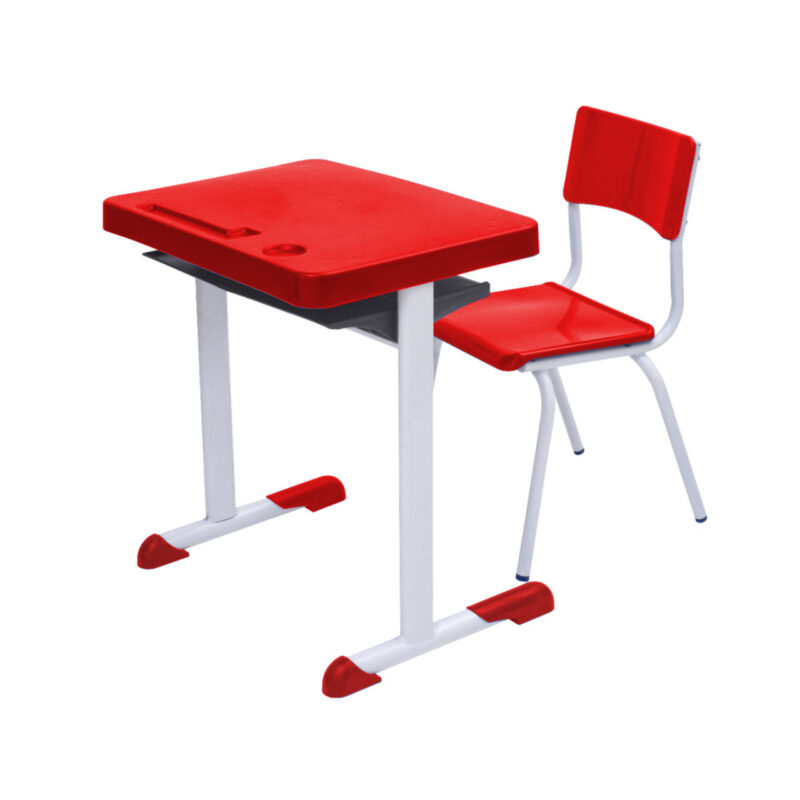 Kit Escolar Individual – (Mesa e Cadeira) – INFANTIL 03 a 06 Anos COR VERMELHO – 41090 FORTALEZA MÓVEIS 2