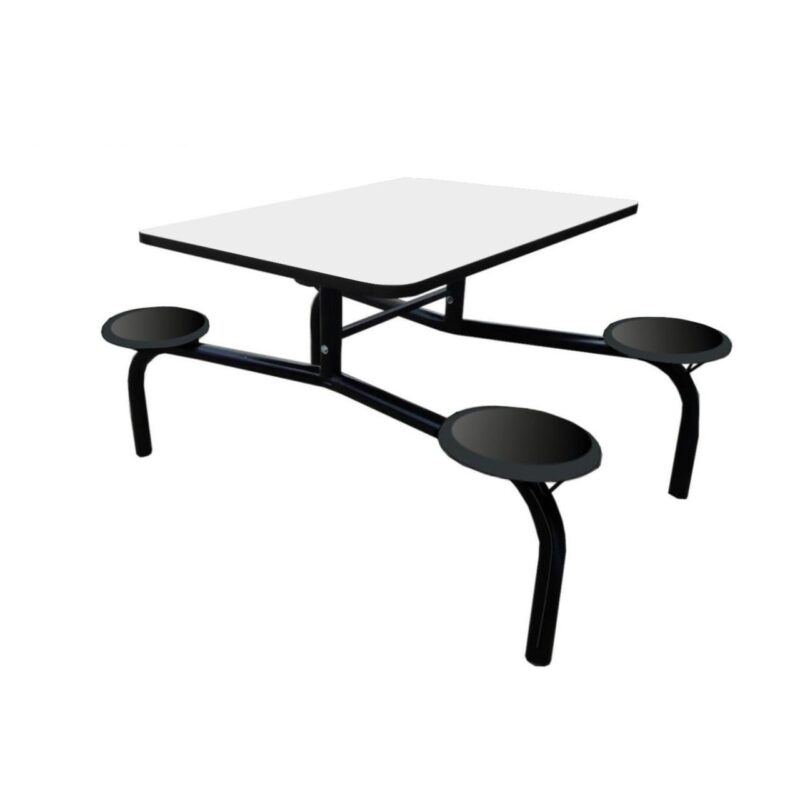 Mesa para Refeitório Fixo 04 Lugares MDP BRANCO DE 25 MM 50052 FORTALEZA MÓVEIS 2