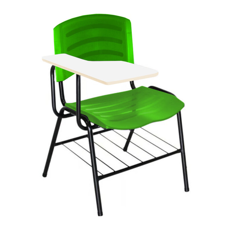 Cadeira Universitária Plástica com Prancheta MDF – COR VERDE 34018 FORTALEZA MÓVEIS 2