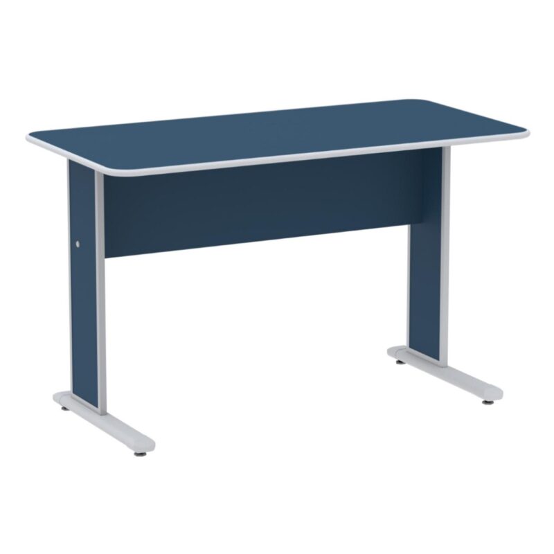 Mesa Escritório 1,20×0,60m s/ Gavetas – Cor Azul 44084 FORTALEZA MÓVEIS 2