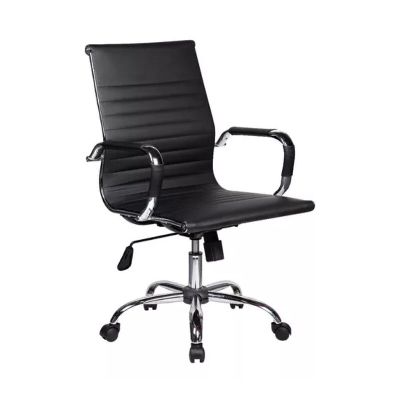 Cadeira DIRETOR Charles Eames Esteirinha – PRETO – PMD – 32887 FORTALEZA MÓVEIS 2