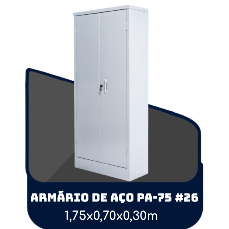 Armário de Aço PA 75 #26 – 1,75×0,70×0,30m – SA – 13119 FORTALEZA MÓVEIS 2