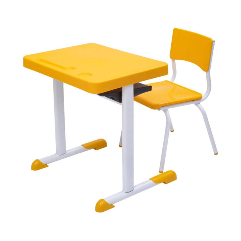 Kit Escolar Individual – (Mesa e Cadeira) – JUVENIL 06 a 09 Anos COR AMARELO – 41083 FORTALEZA MÓVEIS 2