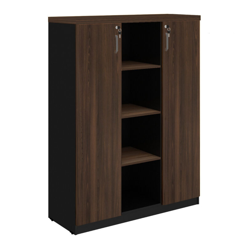 Armário Alto Credenza com Nicho 1,60×1,20×0,45m MARSALA / PRETO – 51018 FORTALEZA MÓVEIS 2